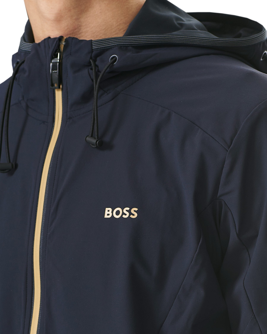 Mies | Puserot | BOSS GREEN | BOSS Athleisure Swoven Zip Jacket Dark Blue