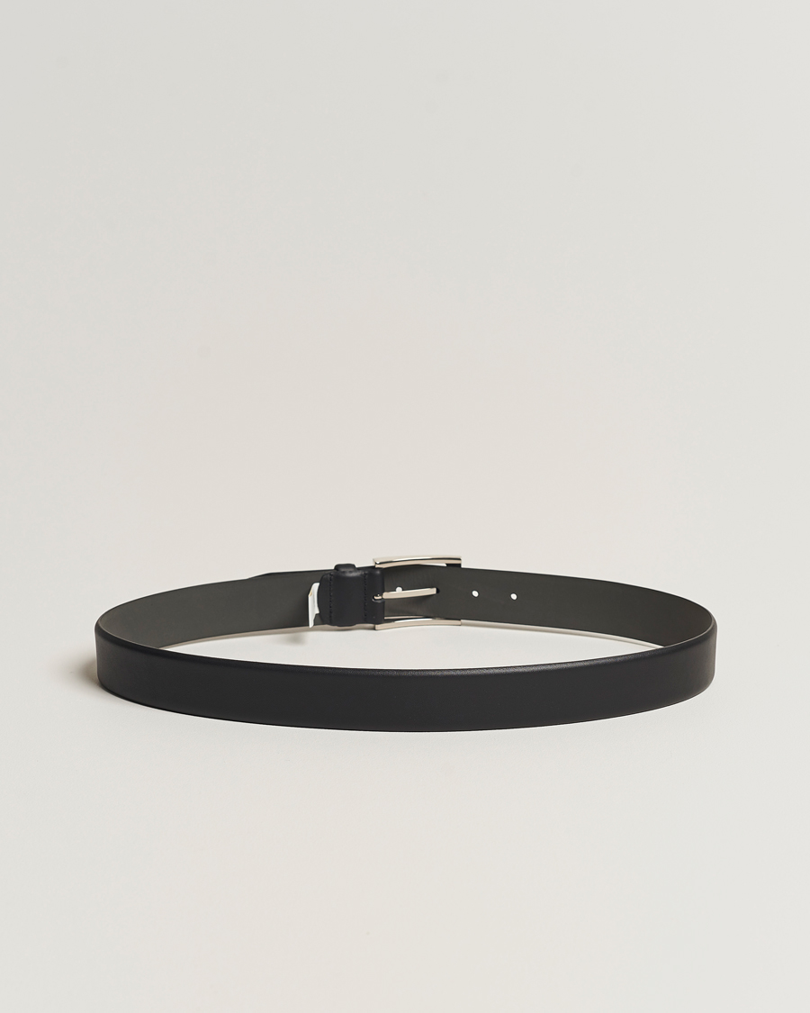 Mies | Barnabie Leather Belt 3,5 cm Black | BOSS BLACK | Barnabie Leather Belt 3,5 cm Black