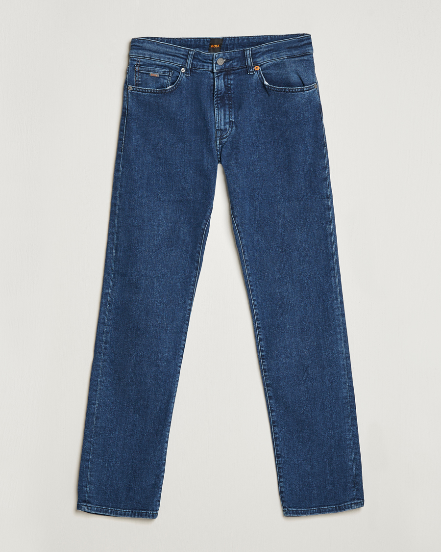 Mies | Siniset farkut | BOSS ORANGE | Maine Regular Fit Super Stretch Jeans Lagoon Blue