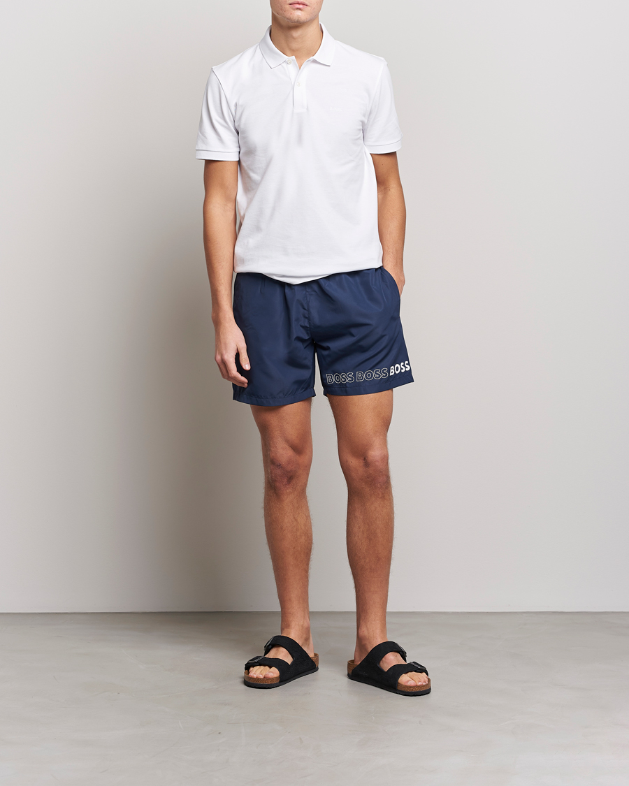 Mies | Uimahousut | BOSS BLACK | Dolphin Swimshorts Navy