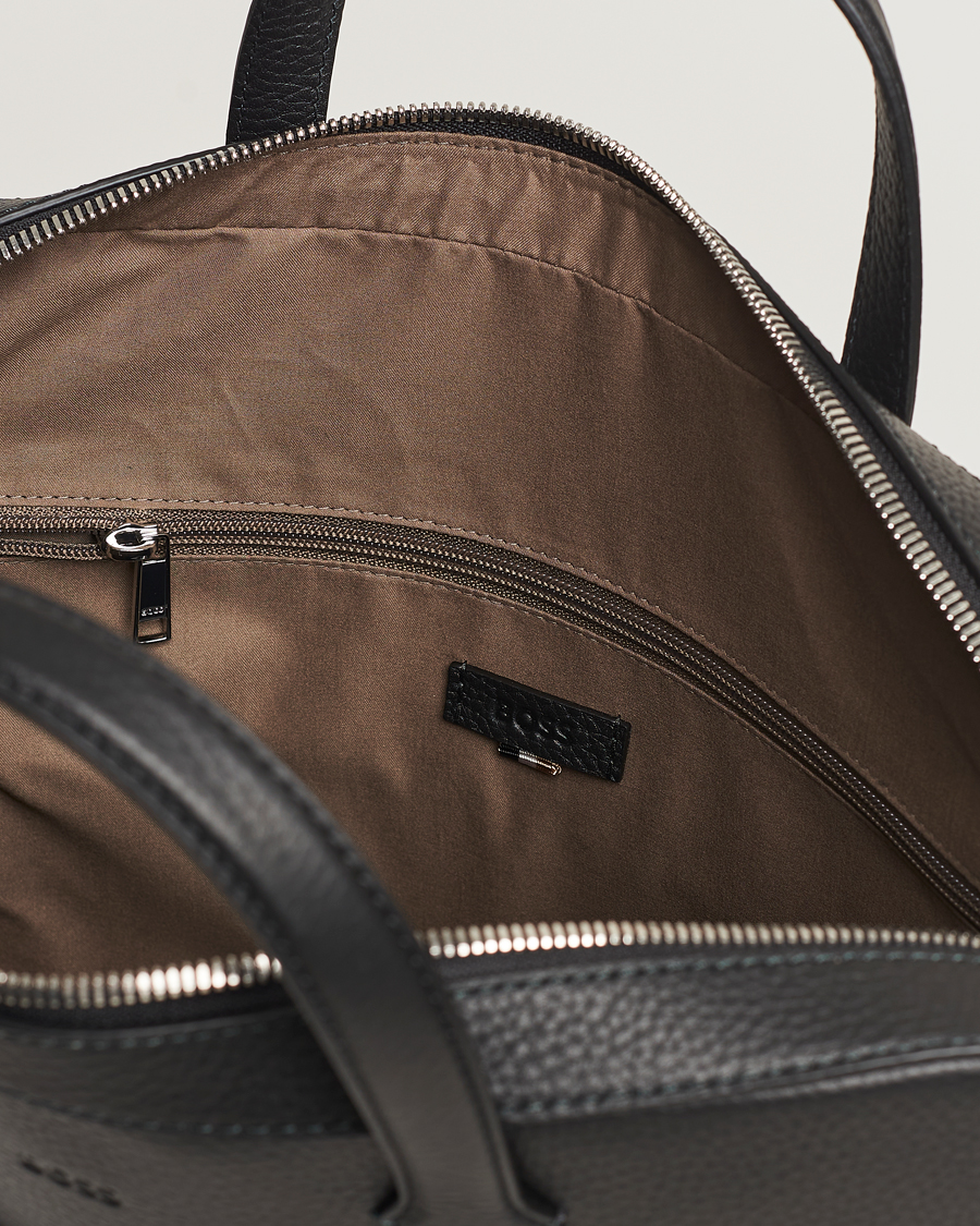 Mies | Laukut | BOSS BLACK | Crosstown Computer Leather Bag Black