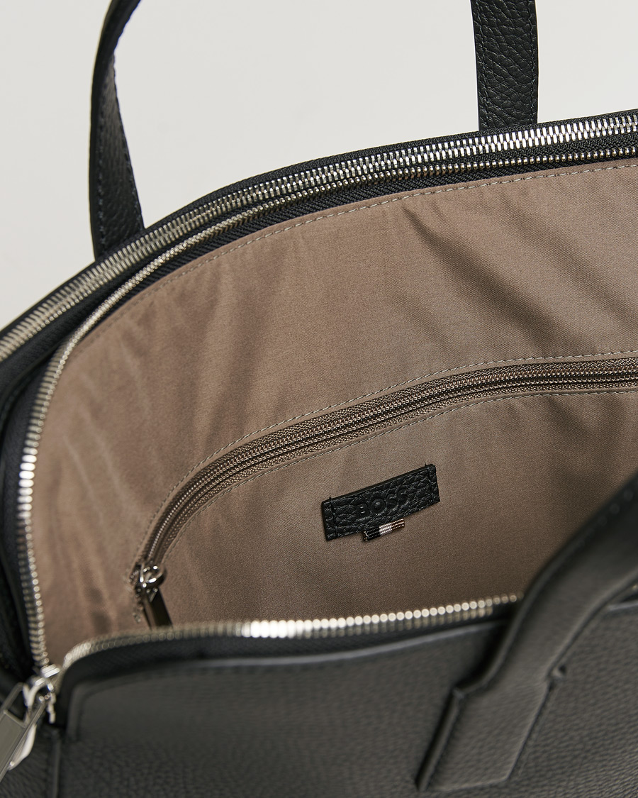 Mies | Laukut | BOSS BLACK | Crosstown Slim Computer Leather Bag Black