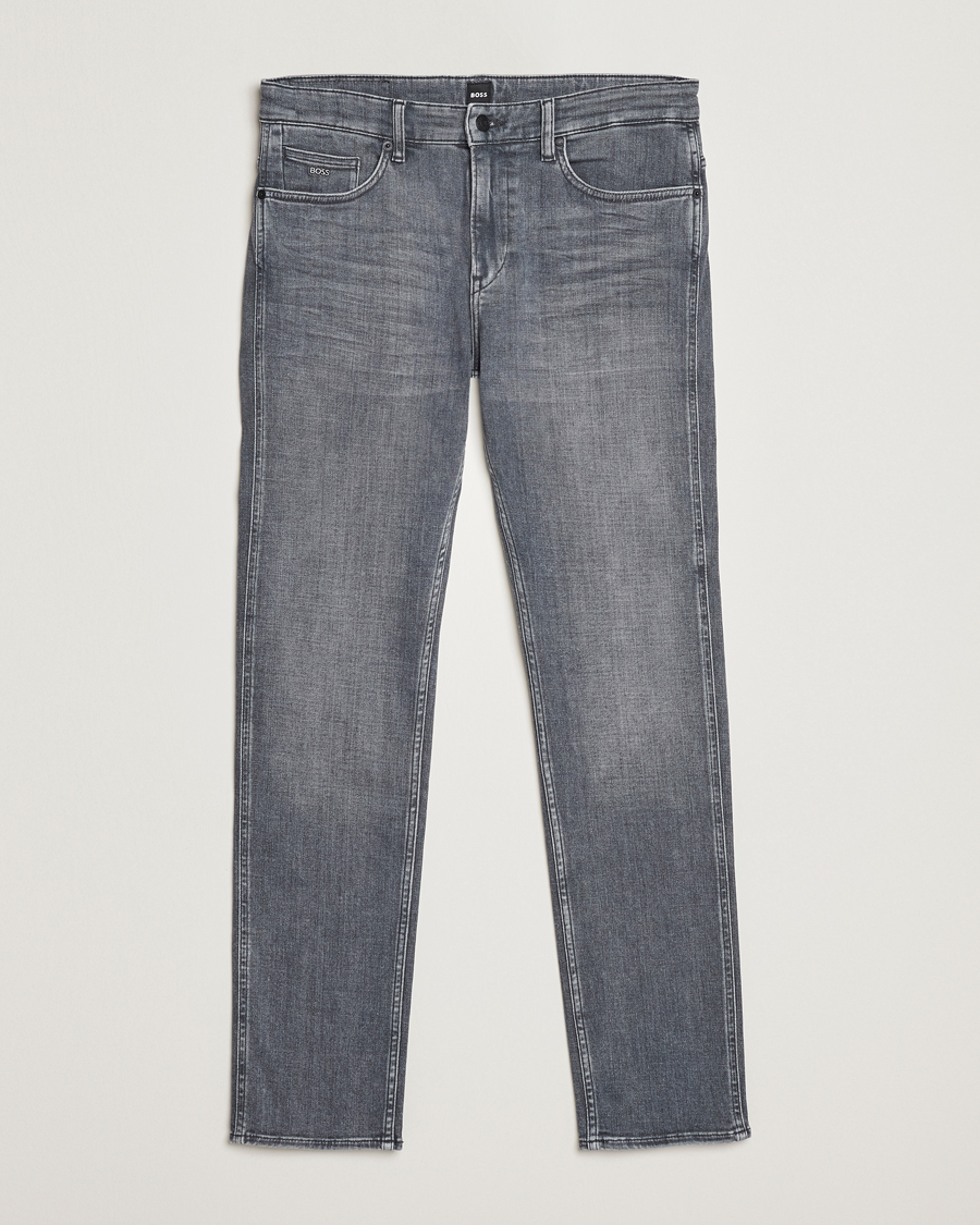 Mies | Farkut | BOSS BLACK | Delaware Slim Fit Stretch Jeans Medium Grey