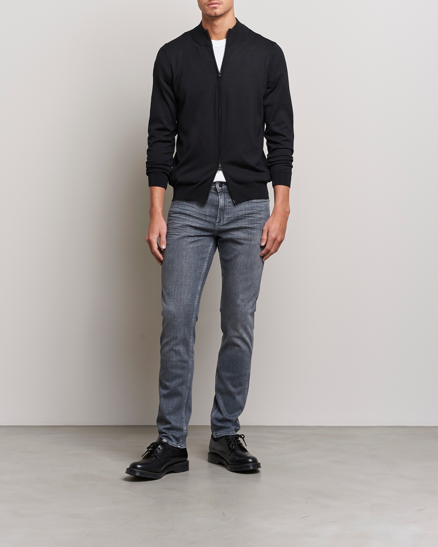 Mies | Farkut | BOSS BLACK | Delaware Slim Fit Stretch Jeans Medium Grey