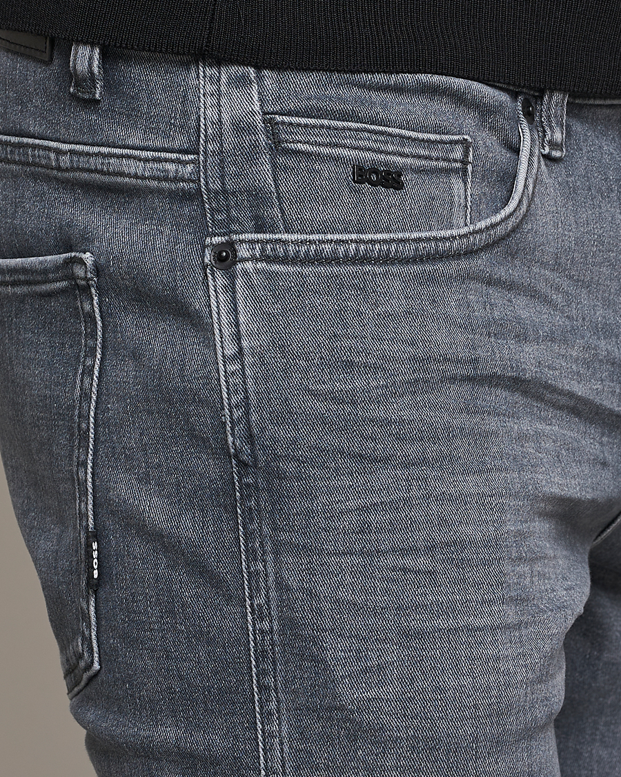 Mies | Farkut | BOSS BLACK | Delaware Slim Fit Stretch Jeans Medium Grey