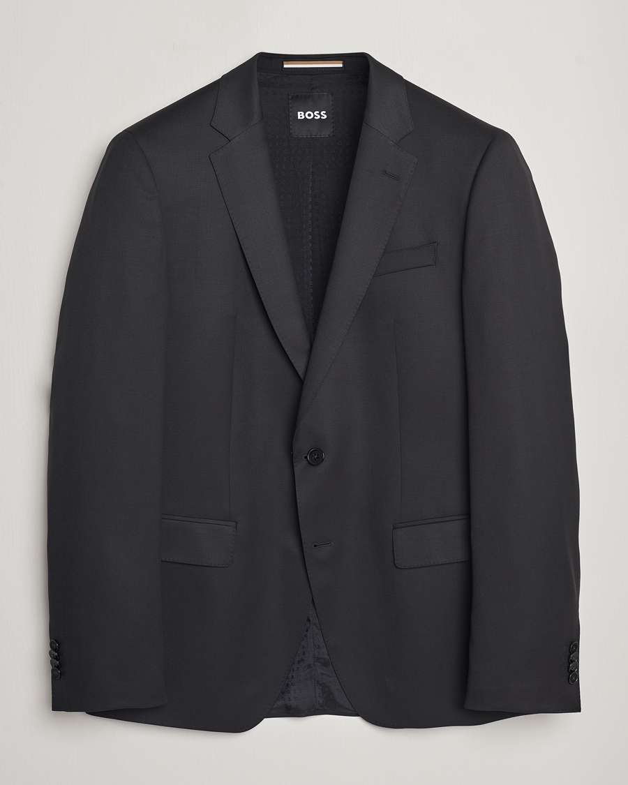 Mies | Pikkutakit | BOSS BLACK | Huge Slim Fit Wool Blazer Black