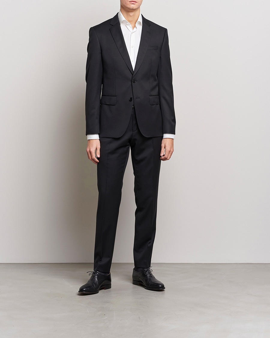 Mies |  | BOSS | Huge Slim Fit Wool Blazer Black