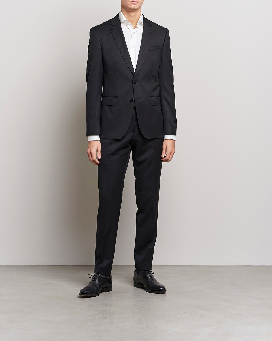 Mies | Pikkutakit | BOSS BLACK | Huge Slim Fit Wool Blazer Black