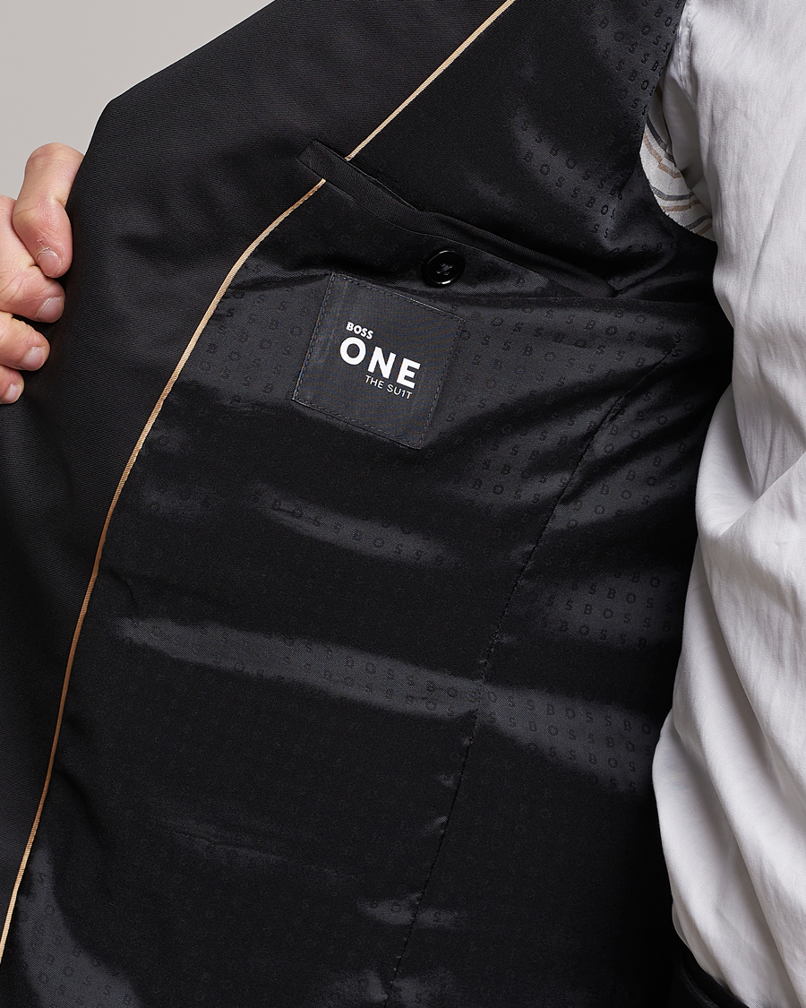 Mies | Pikkutakit | BOSS BLACK | Huge Slim Fit Wool Blazer Black