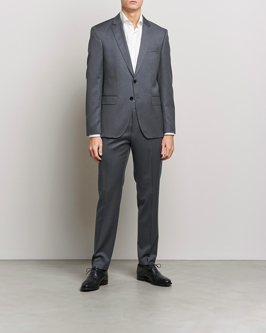 Mies |  | BOSS | Huge Slim Fit Wool Blazer Dark Grey