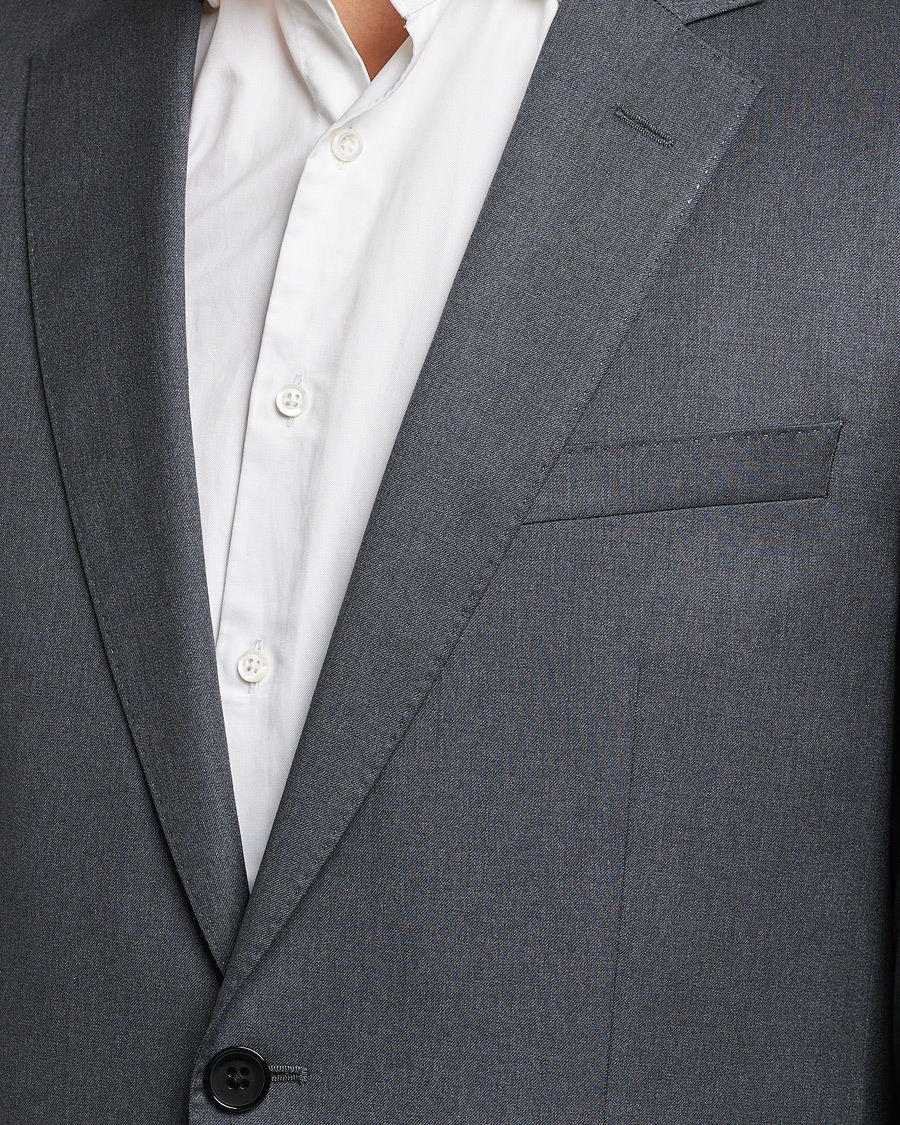 Mies | Pikkutakit | BOSS BLACK | Huge Slim Fit Wool Blazer Dark Grey