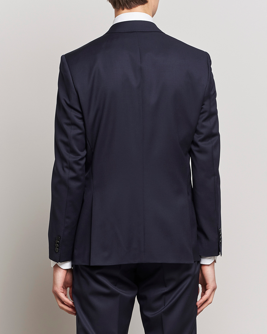 Mies | Pikkutakit | BOSS BLACK | Huge Slim Fit Wool Blazer Dark Blue