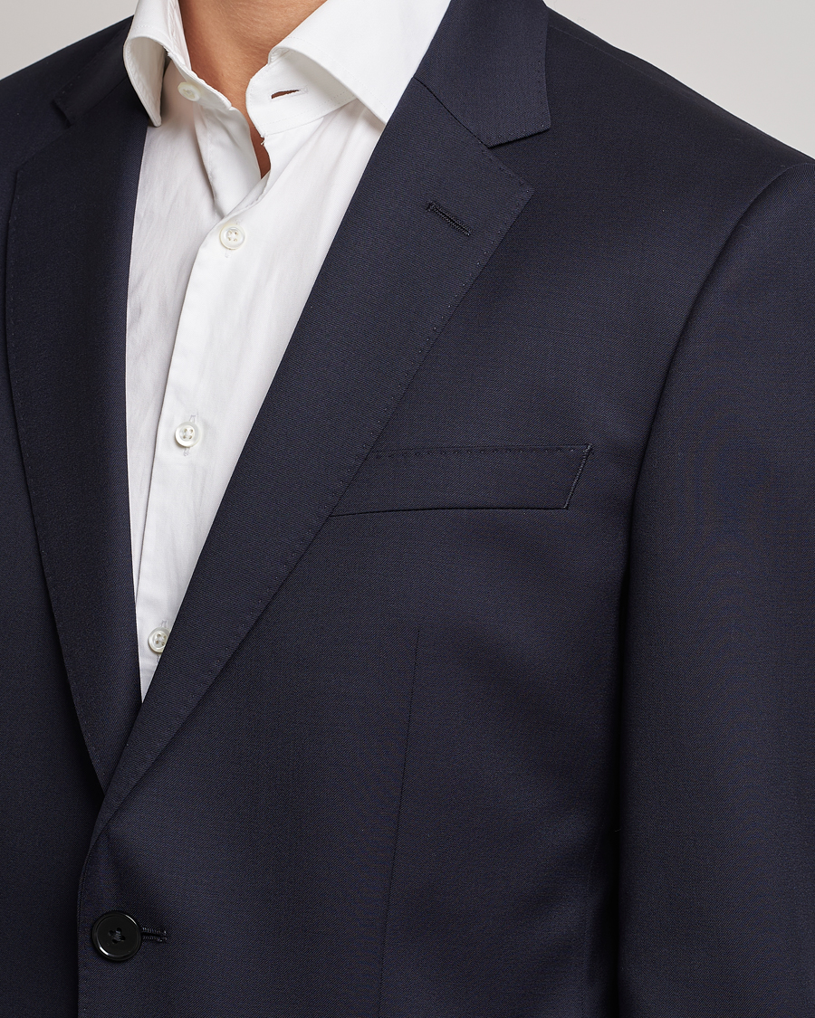 Mies | Pikkutakit | BOSS BLACK | Huge Slim Fit Wool Blazer Dark Blue