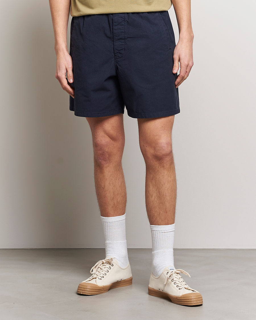 Mies | Chino-shortsit | Barbour White Label | Dillon Cotton Drawstring Shorts Navy