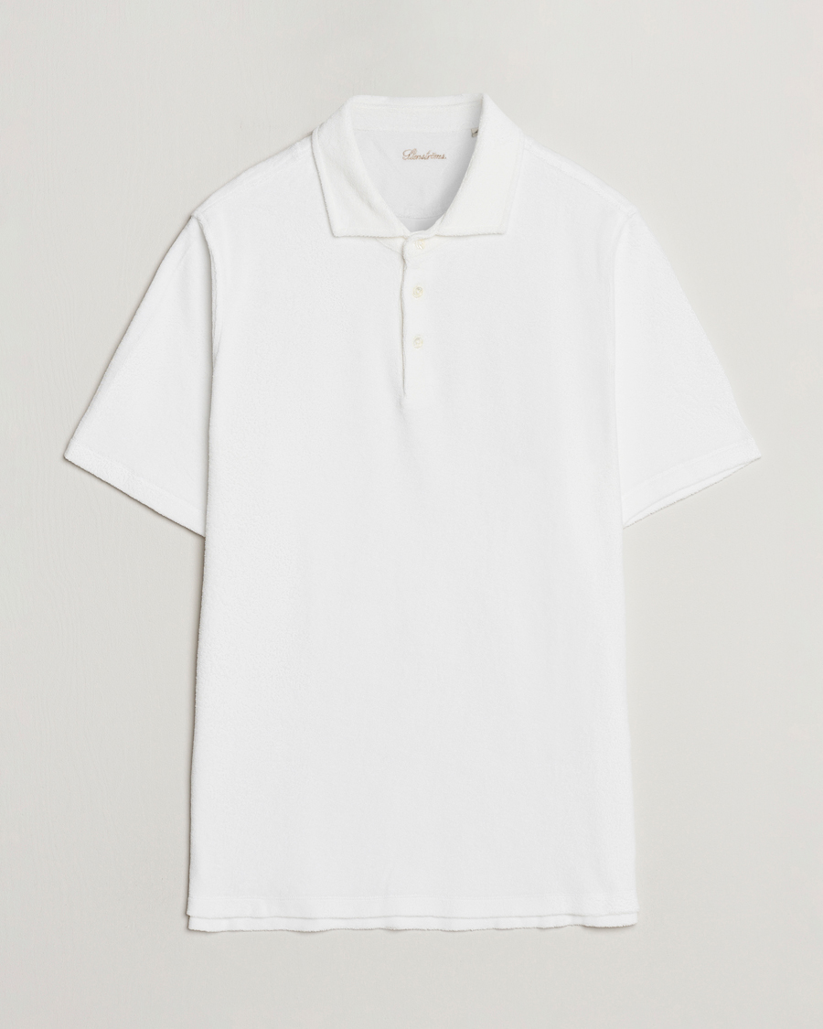 Mies | Pikeet | Stenströms | Terry Cotton Poloshirt White