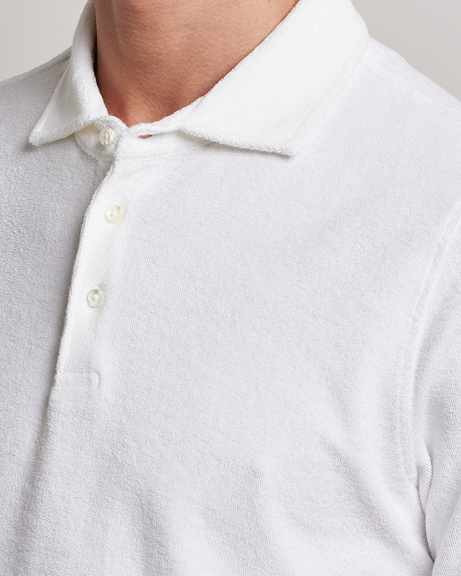 Mies | Pikeet | Stenströms | Terry Cotton Poloshirt White