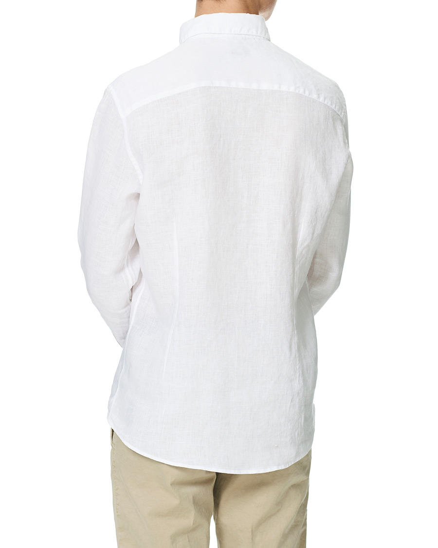 Mies | Kauluspaidat | Stenströms | Slimline Button Down Linen Shirt White