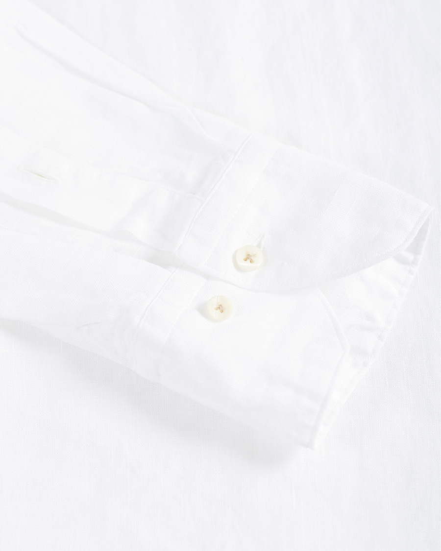 Mies | Kauluspaidat | Stenströms | Slimline Button Down Linen Shirt White