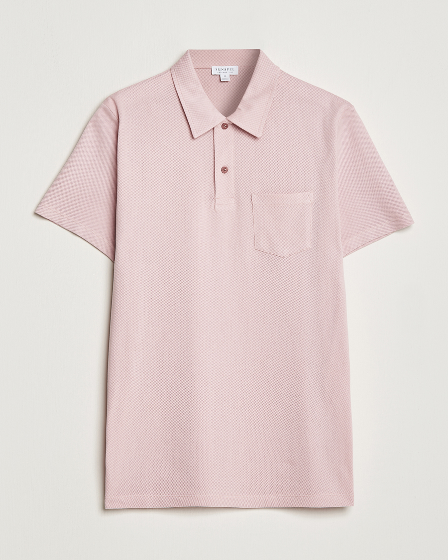 Mies | Pikeet | Sunspel | Riviera Polo Shirt Shell Pink