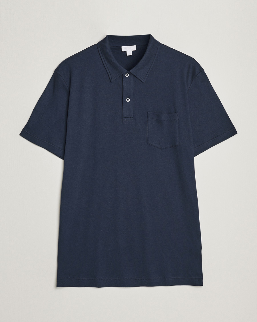 Mies | Pikeet | Sunspel | Sea Island Jersey Riviera Polo Navy