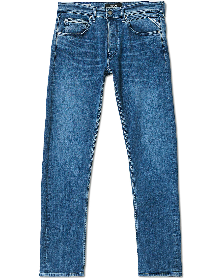Mies | Farkut | Replay | Grover Straight Fit Clouds Jeans Medium Blue