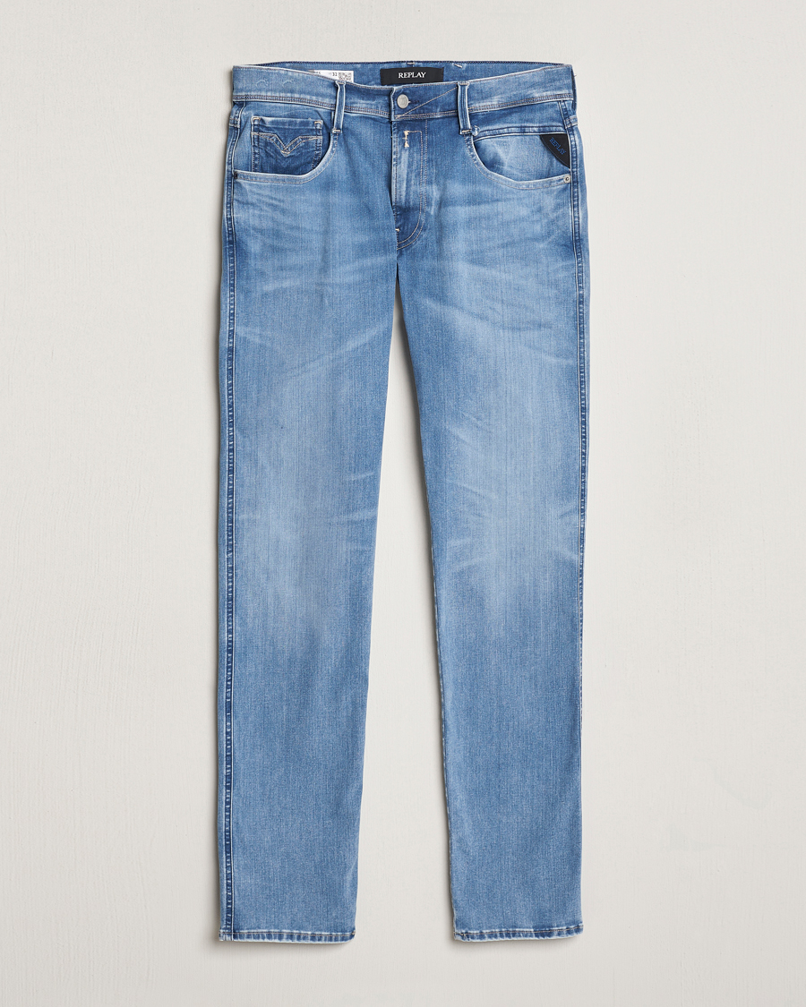 Mies | Farkut | Replay | Anbass Hyperflex Re-Used Jeans Light Blue