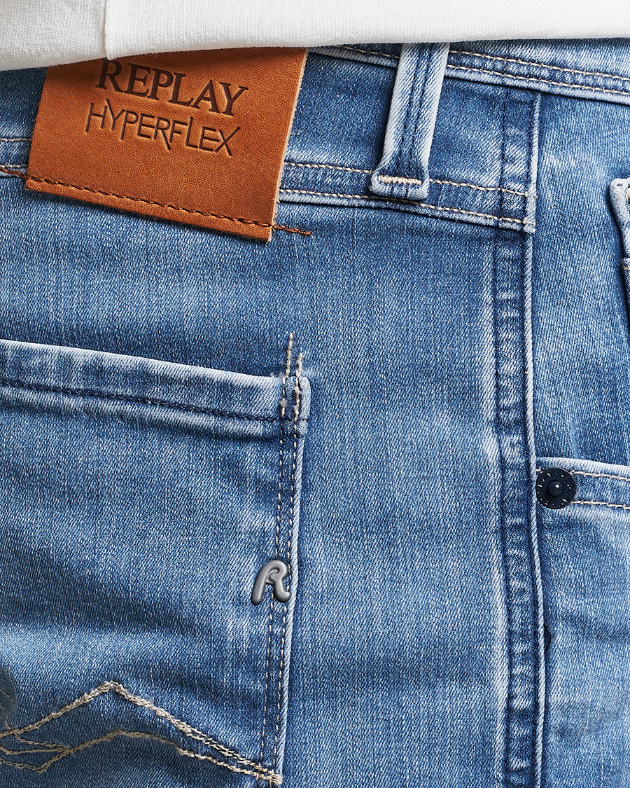 Mies | Farkut | Replay | Anbass Hyperflex Re-Used Jeans Light Blue