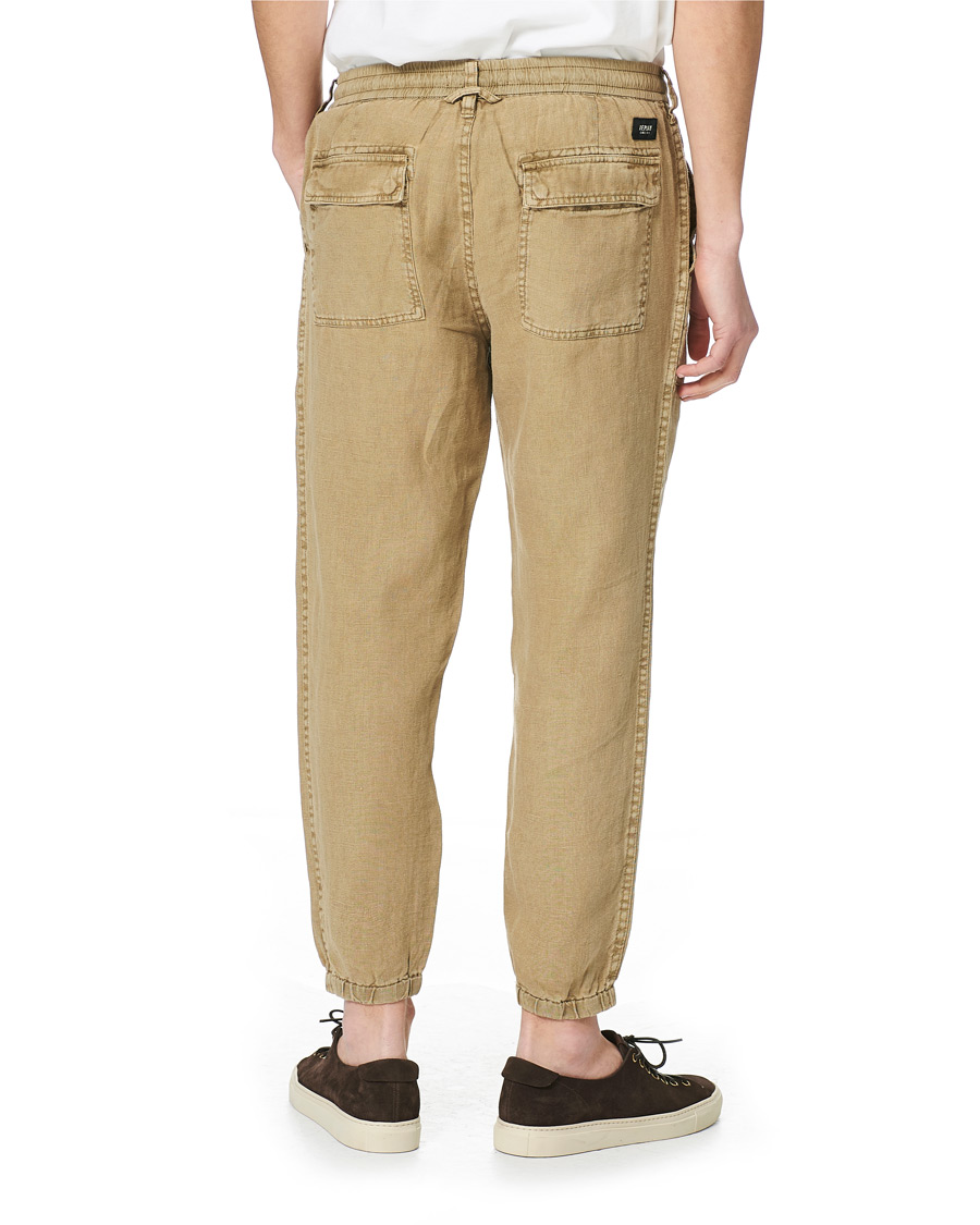 Mies | Housut | Replay | Linen Drawstring Pants Khaki