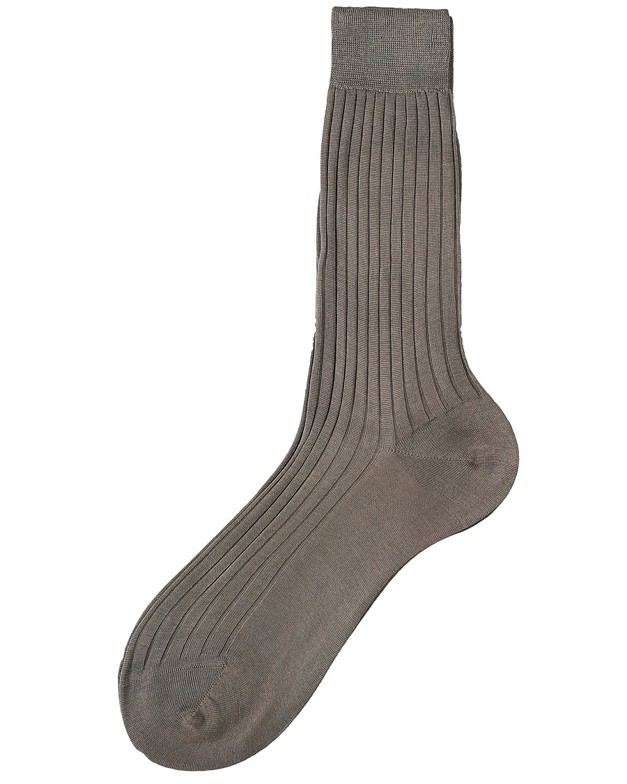 Miehet |  | Bresciani | Cotton Ribbed Short Socks Grey