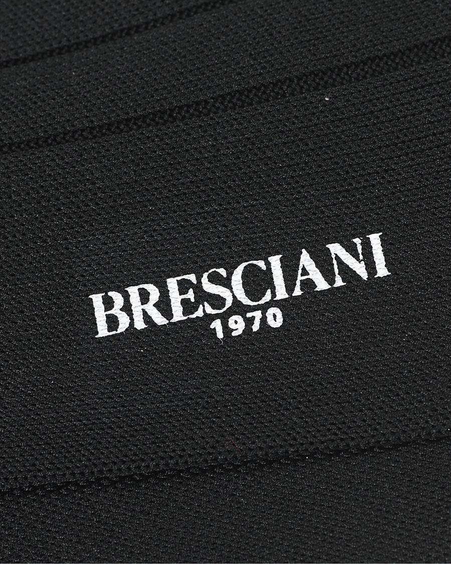 Mies |  | Bresciani | Wide Ribbed Cotton Socks Black