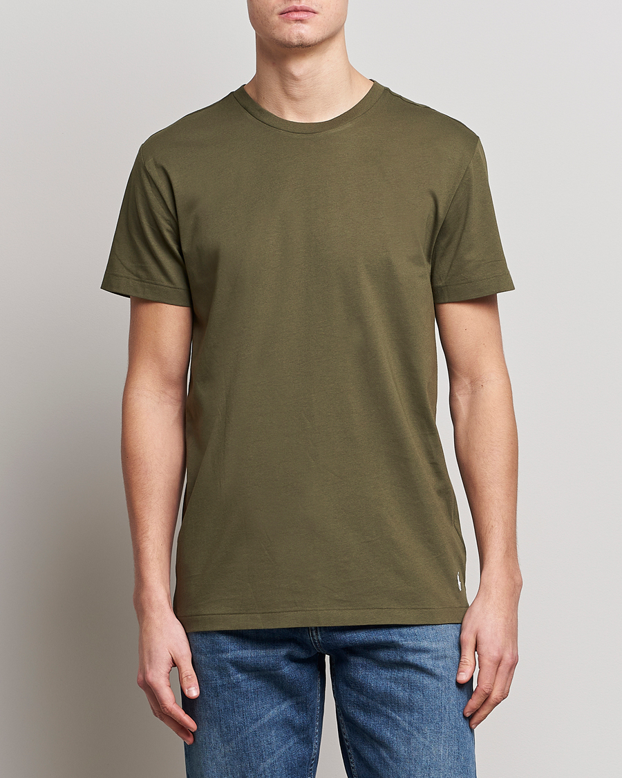 Mies | T-paidat | Polo Ralph Lauren | 3-Pack Crew Neck T-Shirt Olive/Green/Dark Green