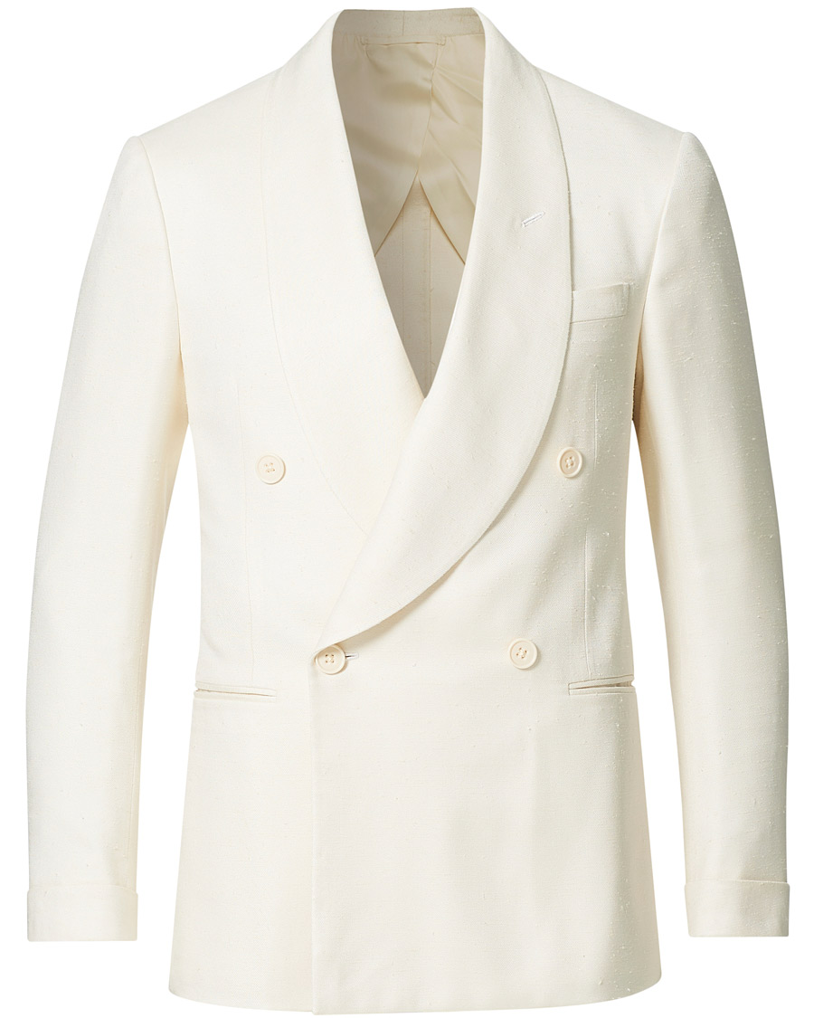 Mies | Pikkutakit | Ralph Lauren Purple Label | Double Breasted Mulberry Silk Blazer Cream