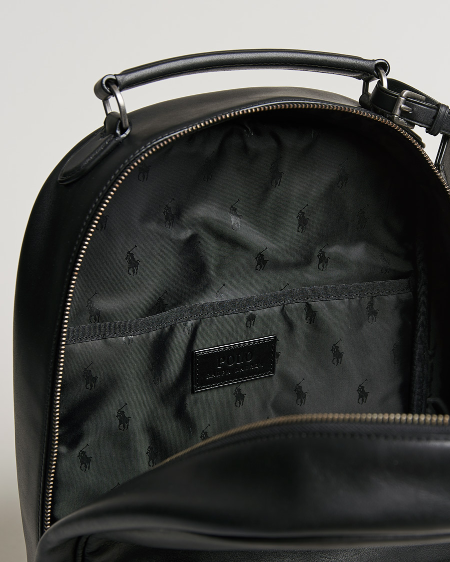 Mies | Polo Ralph Lauren Leather Backpack Black | Polo Ralph Lauren | Leather Backpack Black