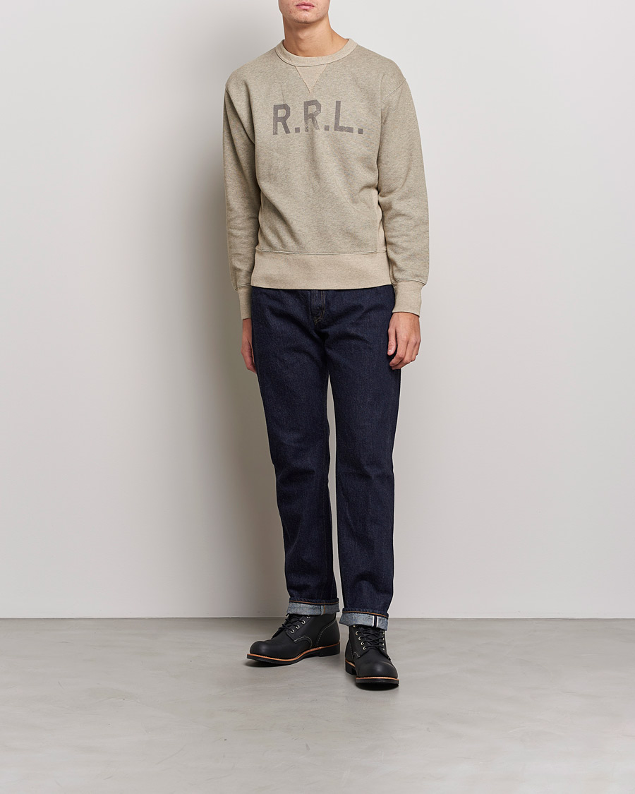 Mies | Puserot | RRL | Double V Sweatshirt Trainer Heather