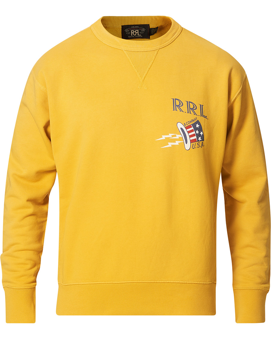 Mies | Puserot | RRL | Graphic Logo Sweatshirt Yellow