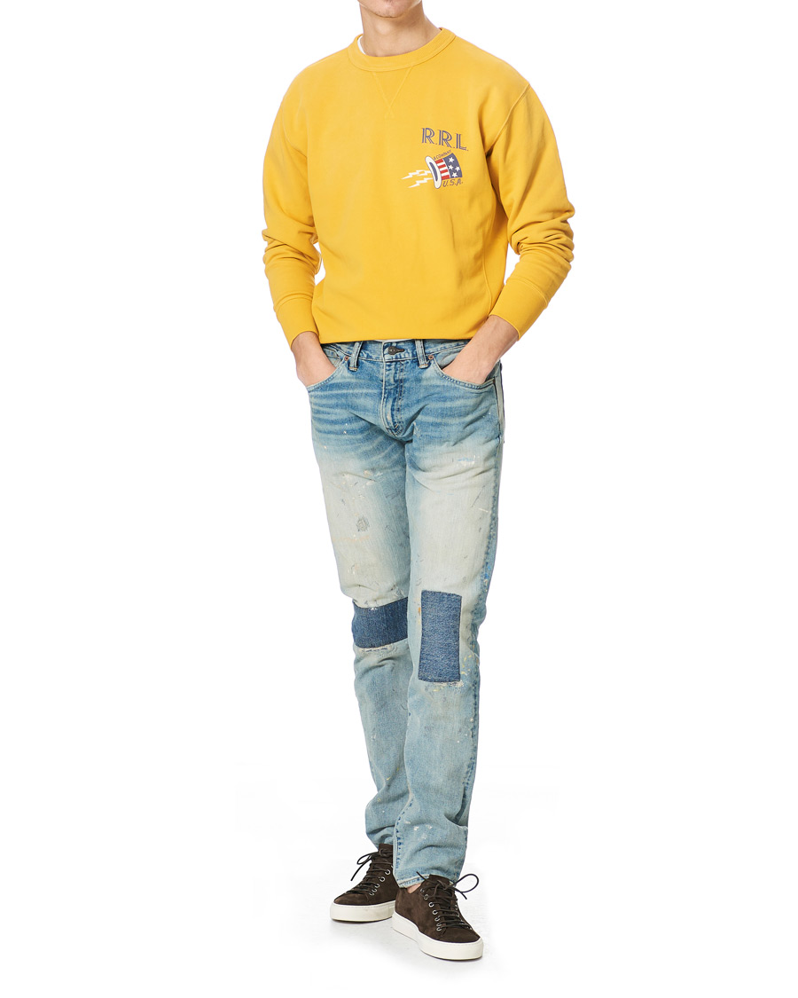 Mies | Puserot | RRL | Graphic Logo Sweatshirt Yellow