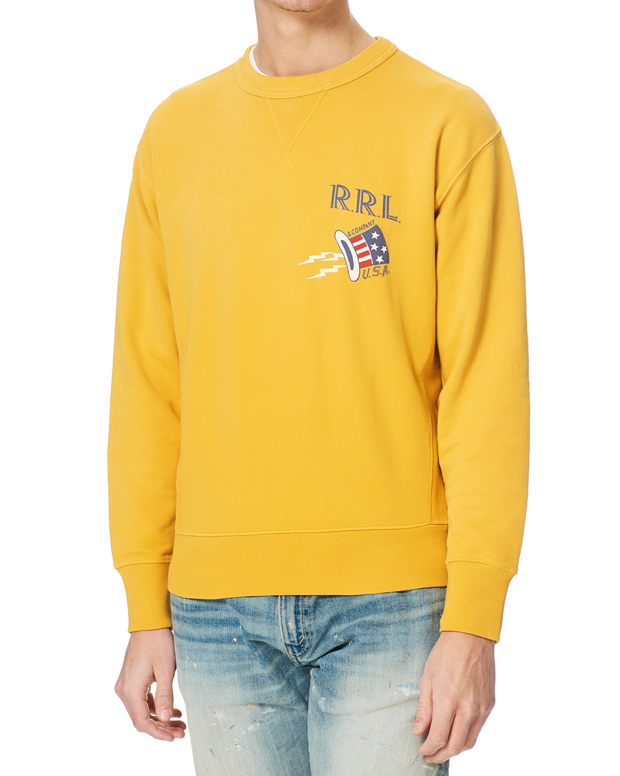 Mies | Puserot | RRL | Graphic Logo Sweatshirt Yellow