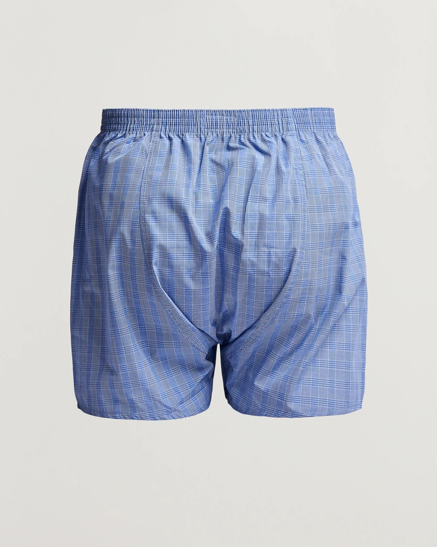 Mies |  | Derek Rose | Classic Fit Cotton Boxer Shorts Blue
