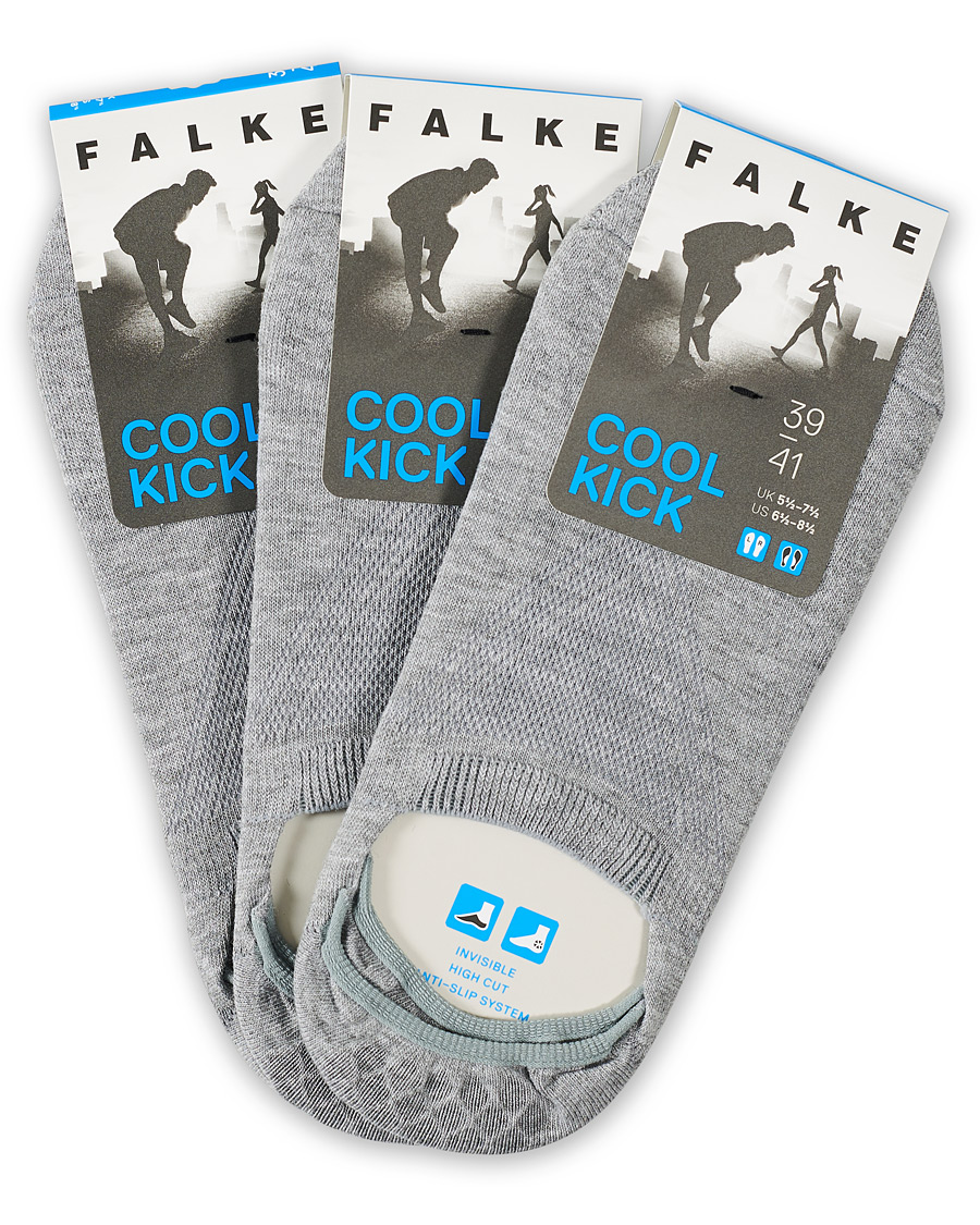 Miehet |  | Falke | Cool Kick 3-Pack Sneaker Socks Light Grey