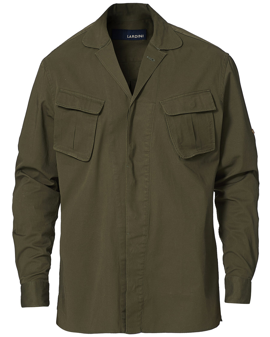 Lardini Cotton Safari Pocket Overshirt Military Green osoitteesta CareOfCar