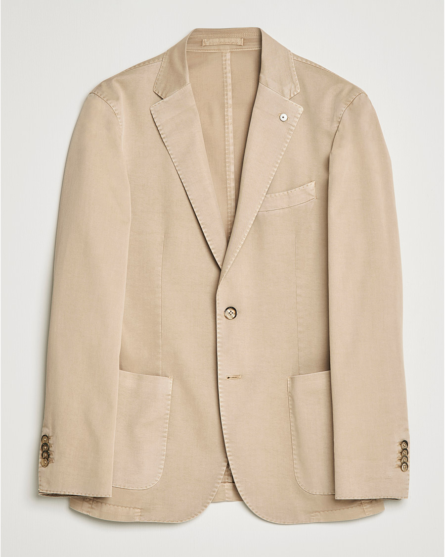 Mies | Pikkutakit | L.B.M. 1911 | Jack Regular Fit Cotton Stretch Blazer Sand