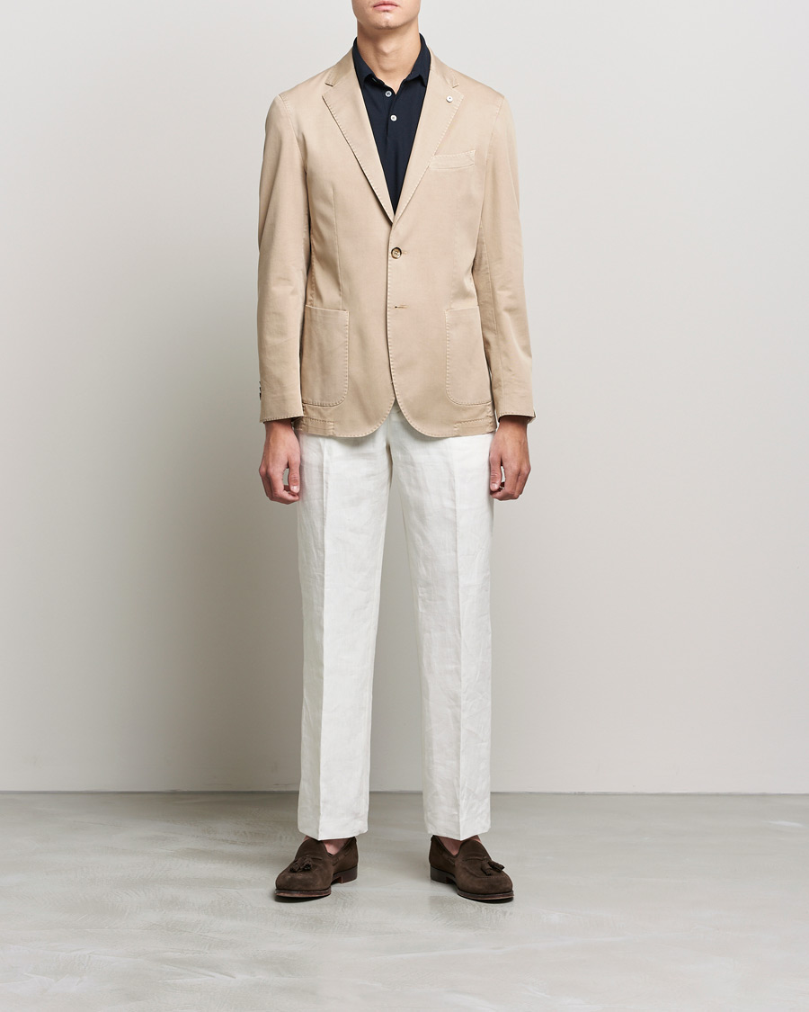 Mies | Pikkutakit | L.B.M. 1911 | Jack Regular Fit Cotton Stretch Blazer Sand