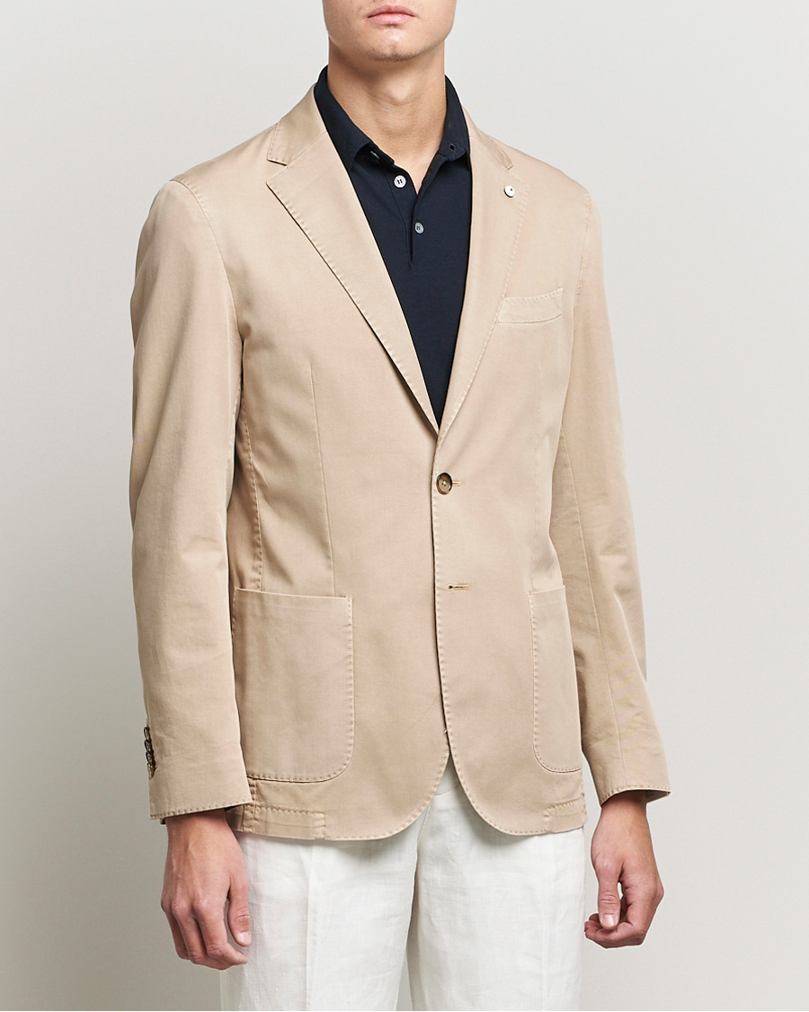 Mies | Pikkutakit | L.B.M. 1911 | Jack Regular Fit Cotton Stretch Blazer Sand