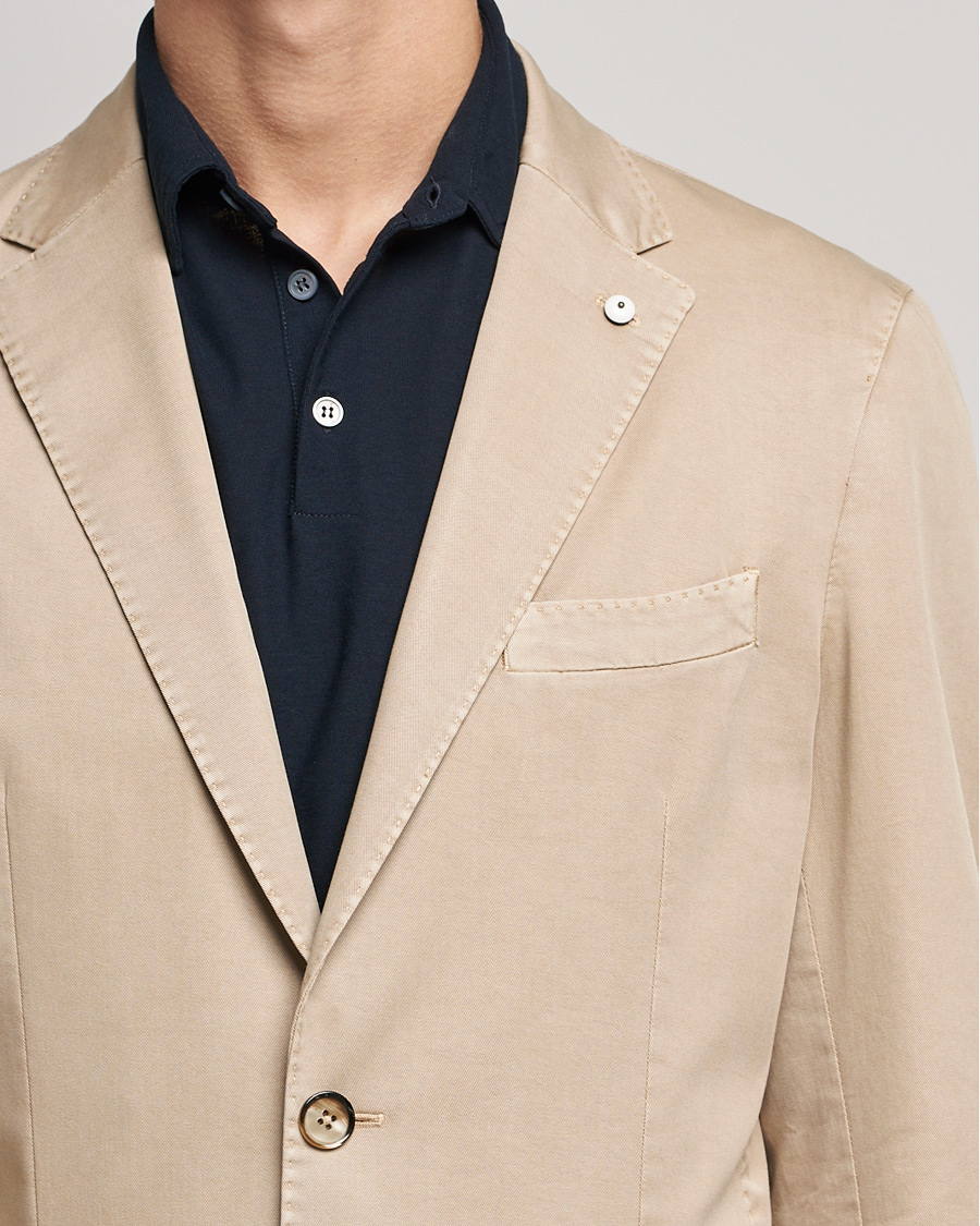 Mies | Pikkutakit | L.B.M. 1911 | Jack Regular Fit Cotton Stretch Blazer Sand