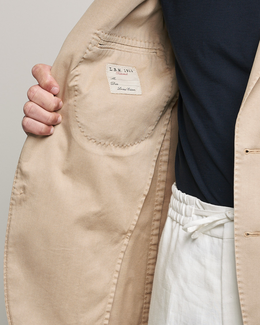 Mies | Pikkutakit | L.B.M. 1911 | Jack Regular Fit Cotton Stretch Blazer Sand