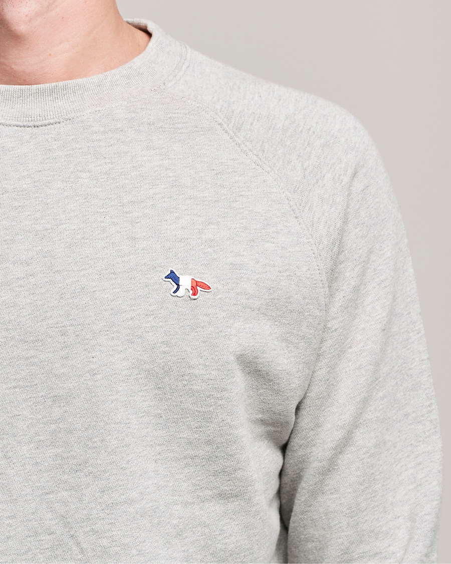 Mies | Puserot | Maison Kitsuné | Tricolor Fox Sweatshirt Grey Melange
