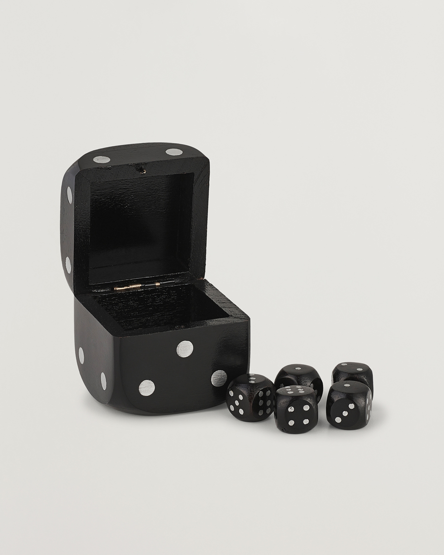 Mies | Koristeet | Authentic Models | Wooden Dice Box Black