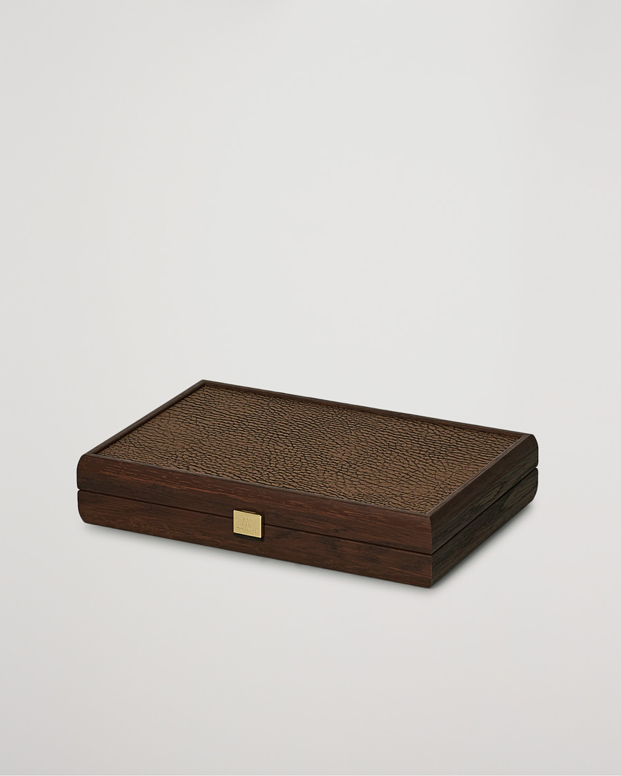 Mies | Urheilu ja vapaa-aika | Manopoulos | Small Leatherette Backgammon Set Caramel Brown