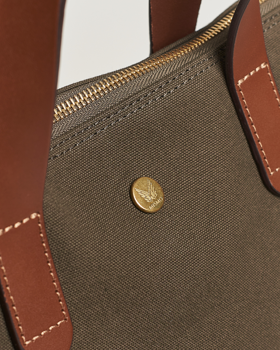 Mies | Laukut | Mismo | M/S Canvas Shopper Army/Cuoio