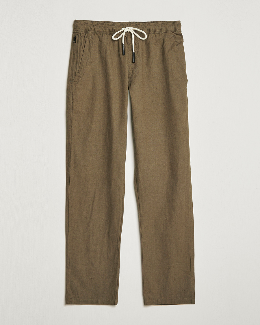 Miehet |  | OAS | Linen Long Pants Army